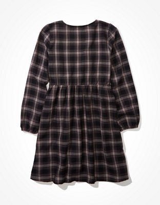 Женские платья American Eagle AE Plaid Wrap Mini Dress — фото 4