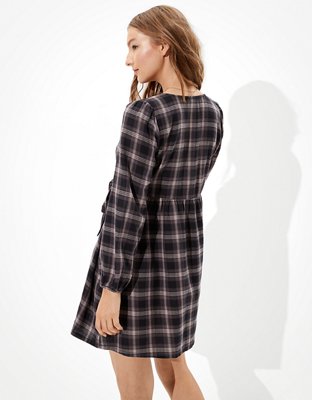 Женские платья American Eagle AE Plaid Wrap Mini Dress — фото 2