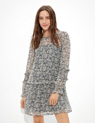 AE Ruffled Drop Waist Babydoll Dress