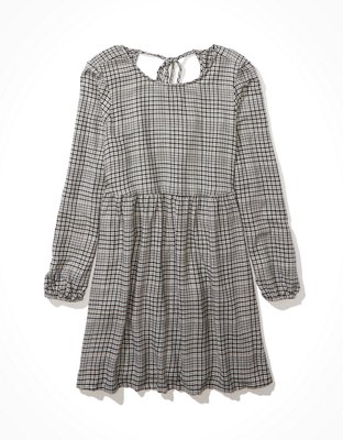 AE Plaid Babydoll Dress | American Eagle