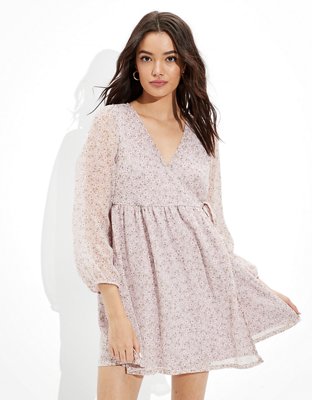 AE Chiffon Wrap Mini Dress