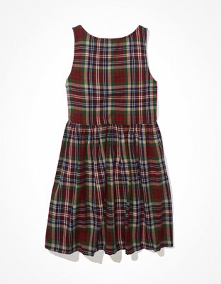 AE Plaid Babydoll Mini Dress