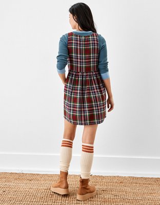 AE Plaid Babydoll Mini Dress