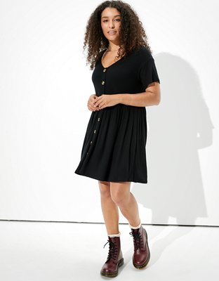 Button up babydoll dress on sale