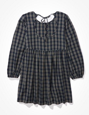 ae printed tiered babydoll dress