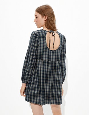 ae printed tiered babydoll dress