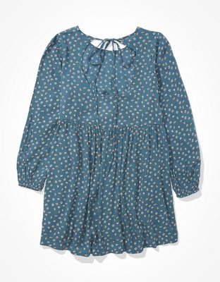 ae printed tiered babydoll dress