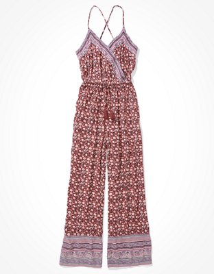 American Eagle AE Printed Strappy Wide Leg Jumpsuit — фото 3