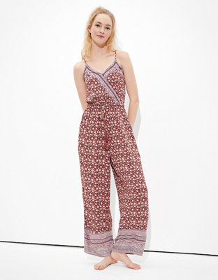 American Eagle AE Printed Strappy Wide Leg Jumpsuit — фото 4