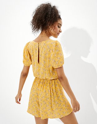 AE Floral Wrap-Front Romper