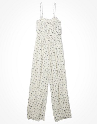 AE Floral Smocked Jumpsuit