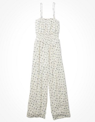 AE Floral Smocked Jumpsuit