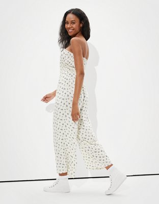 AE Floral Smocked Jumpsuit