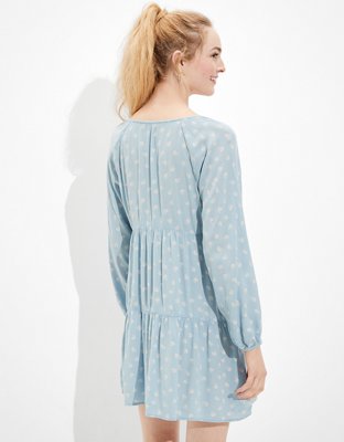 Женские платья American Eagle AE Long-Sleeve Tiered Babydoll Dress — фото 2