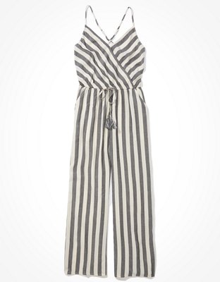 American Eagle AE Striped Strappy Wide Leg Jumpsuit — фото 3