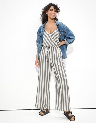 American Eagle AE Striped Strappy Wide Leg Jumpsuit — фото 4