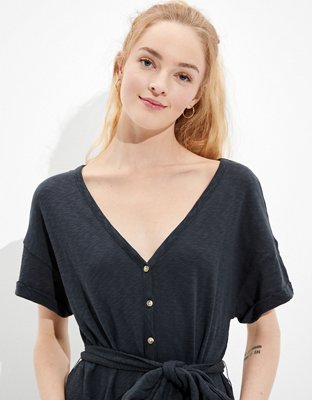 Женские комбинезоны American Eagle AE Henley Jumpsuit — фото 4