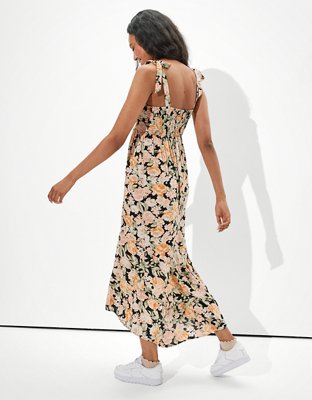 AE Floral TieStrap Midi Dress