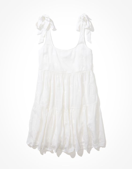 AE Solid Tie-Strap Babydoll Dress