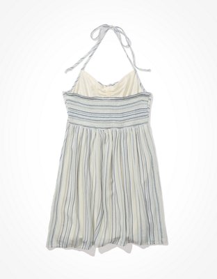 AE Striped Halter Mini Slip Dress