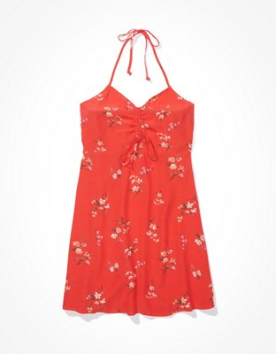 Seal限定商品 アメリカンイーグル レディース ワンピース トップス Ae Halter Mini Slip Dress Red ラッピング無料 Karanipoolservices Com