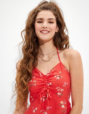 Женские платья American Eagle AE Floral Halter Mini Dress — фото 4