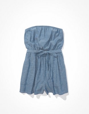Женские комбинезоны American Eagle AE Chambray Tube Romper — фото 3