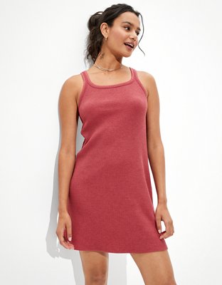 AE Waffle Scoop Neck Bodycon Mini Dress