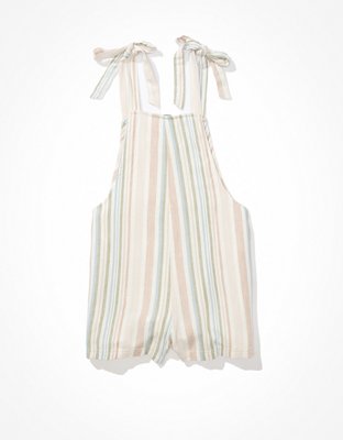 AE Striped Overall Romper