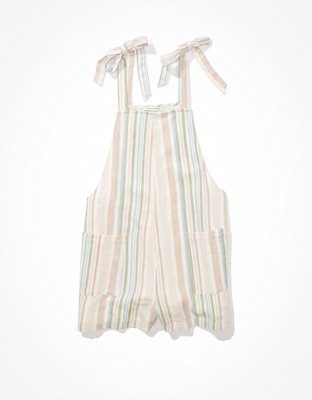 AE Striped Overall Romper