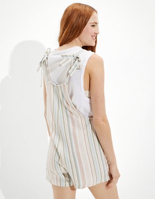 AE Striped Overall Romper