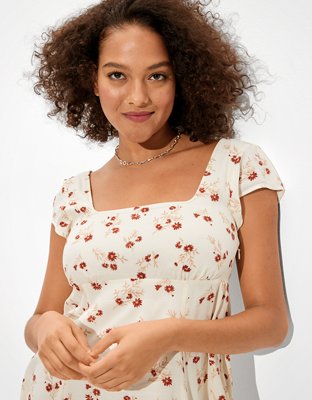 AE Floral Cap Sleeve Mini Dress