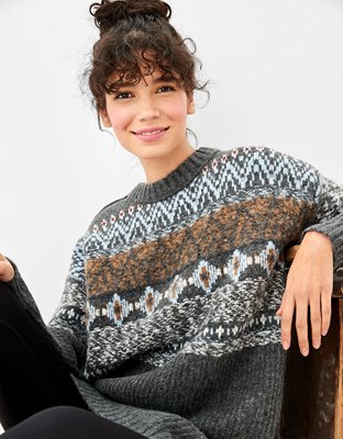 AE Fair Isle Sweater Mini Dress