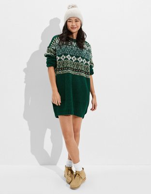 Женские платья American Eagle AE Fair Isle Sweater Mini Dress — фото 4
