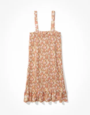 AE Floral Smocked Bodycon Mini Dress