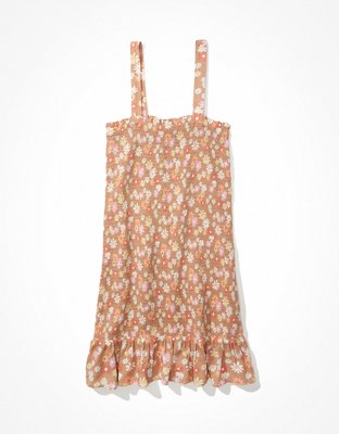 AE Floral Smocked Bodycon Mini Dress