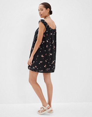 AE Floral Button-Front Mini Dress