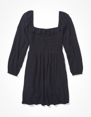 Женские платья American Eagle AE Long-Sleeve Ruffle Mini Dress — фото 3