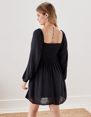 Женские платья American Eagle AE Long-Sleeve Ruffle Mini Dress — фото 2