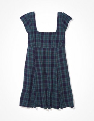 AE Plaid Cap Sleeve Mini Dress