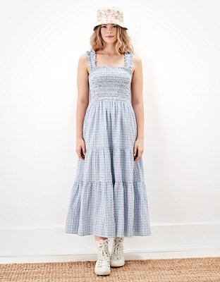 AE Ruffle Smocked Midi Dress