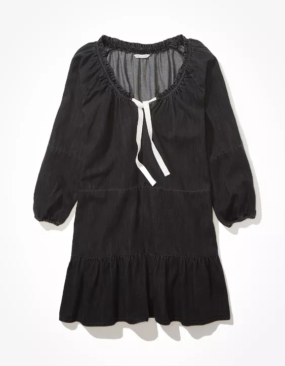 AE Long Sleeve Trapeze Mini Dress