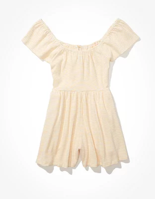 AE Striped Flutter Sleeve Romper