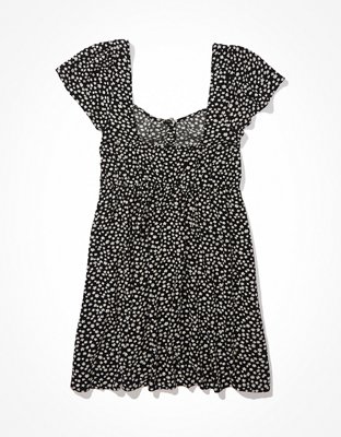 AE Printed Cinch-Front Mini Dress