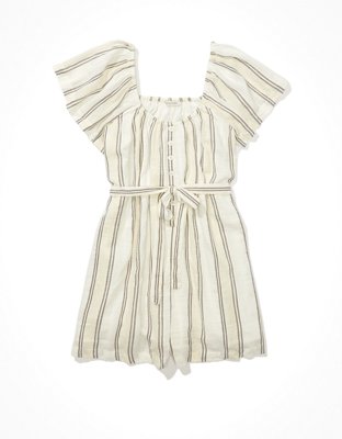 American Eagle AE Striped Tie-Waist Romper — фото 3