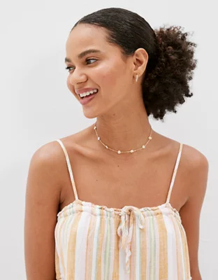 AE Tie-Front Ruffle Romper