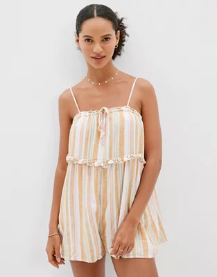 AE TieFront Ruffle Romper