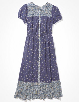 Женские платья American Eagle AE Floral Short-Sleeve Midi Dress — фото 3