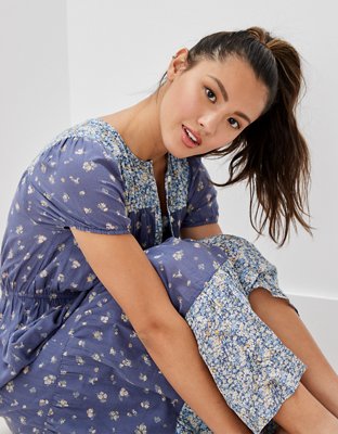 Женские платья American Eagle AE Floral Short-Sleeve Midi Dress — фото 4