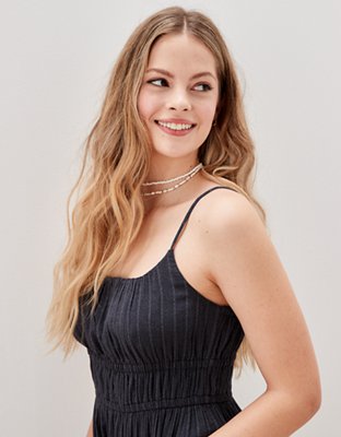 AE Smocked Fit & Flare Mini Dress